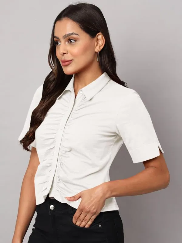White_Cotton_Lycra_Shirts