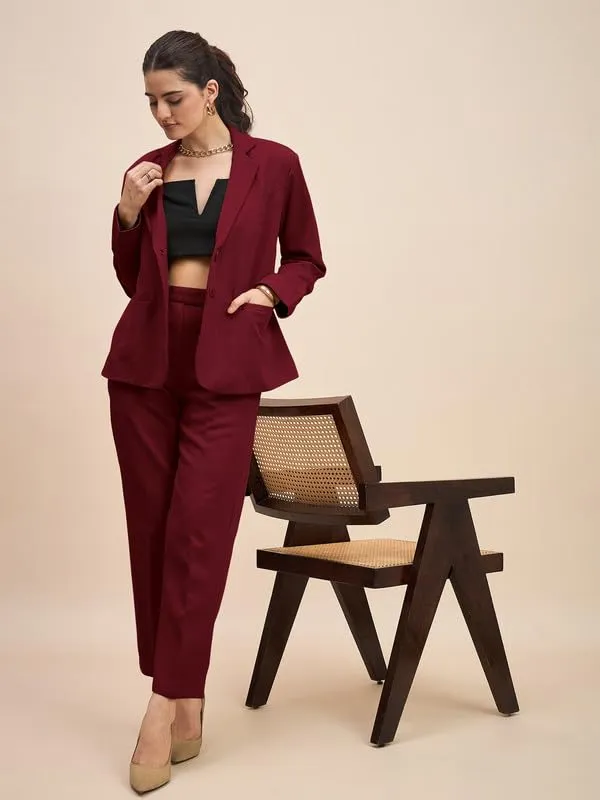 Burgundy_Polyester_Lycra_Suits