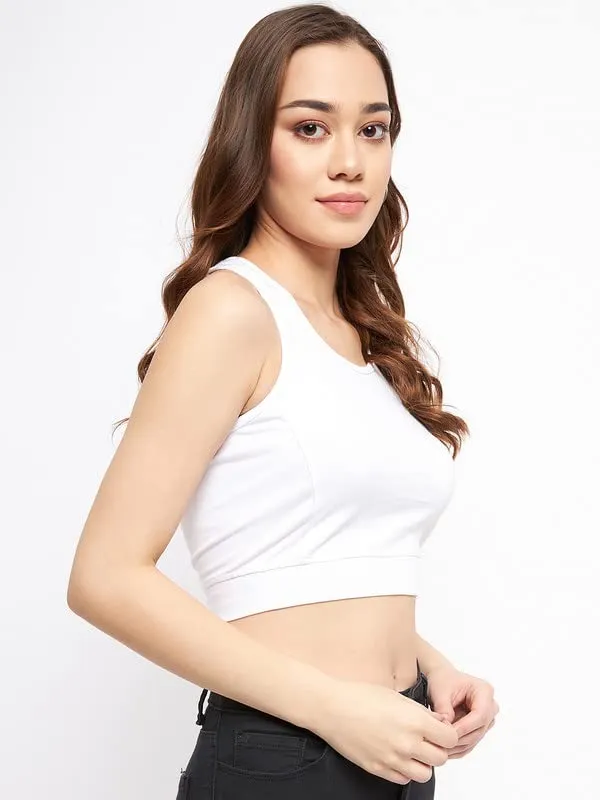 White_Cotton_Lycra_Tops