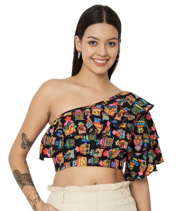 Multi_Print_Polyester_Print_Tops_For_Women