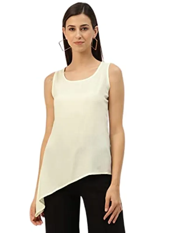 Cream_Rayon_Solid_Tops