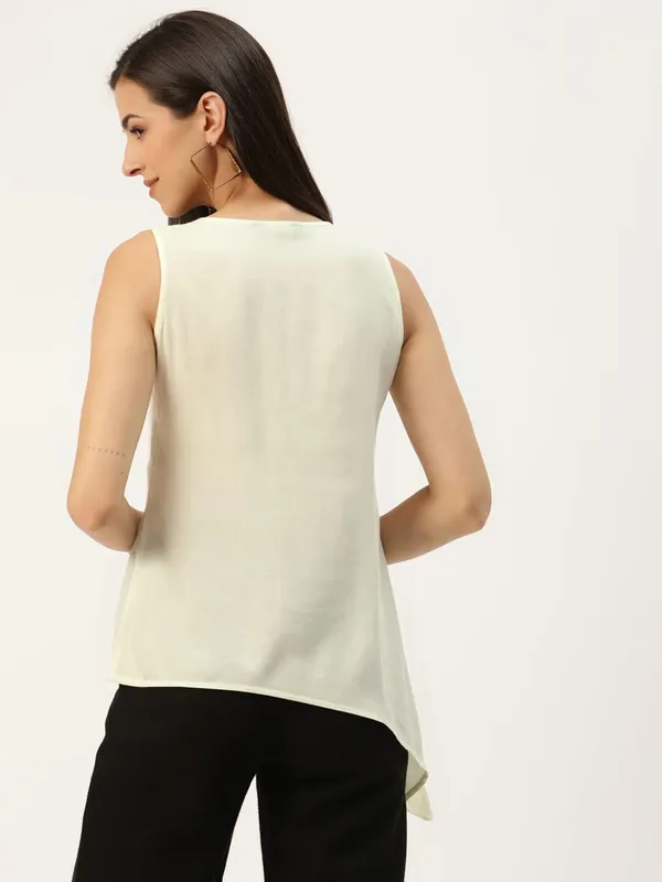 Cream_Rayon_Solid_Tops