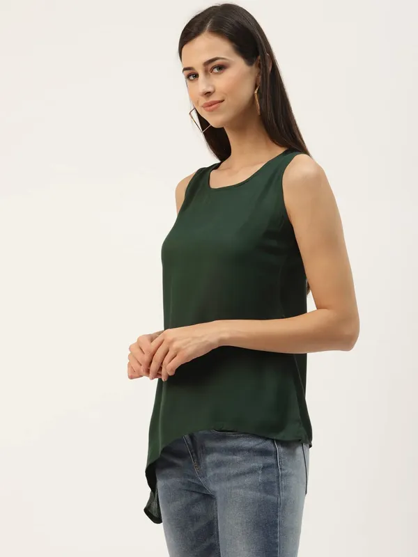 Darkgreen_Rayon_Solid_Tops
