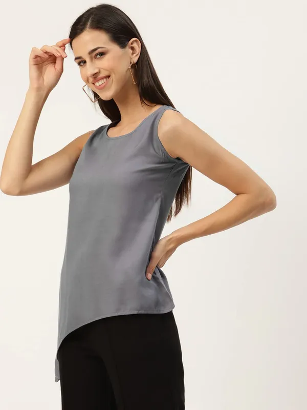 Grey_Rayon_Solid_Tops