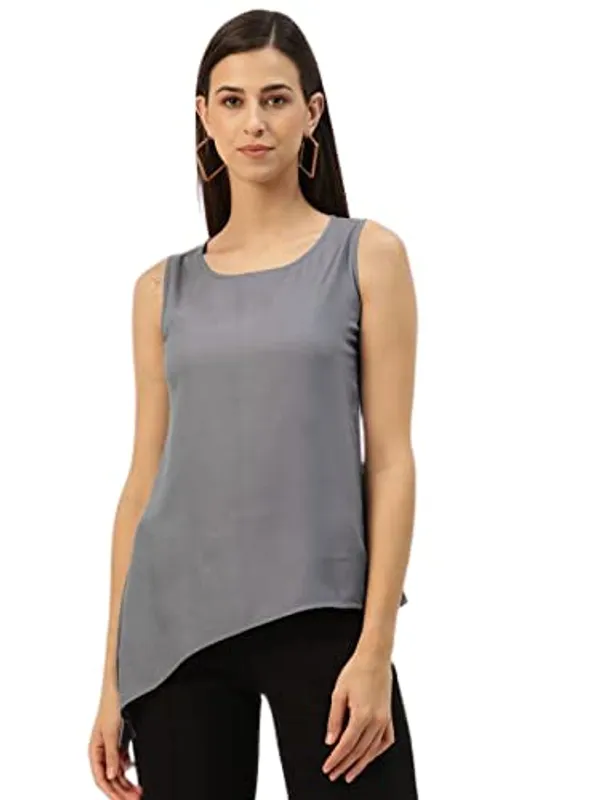White_Rayon_Solid_Tops_For_Women