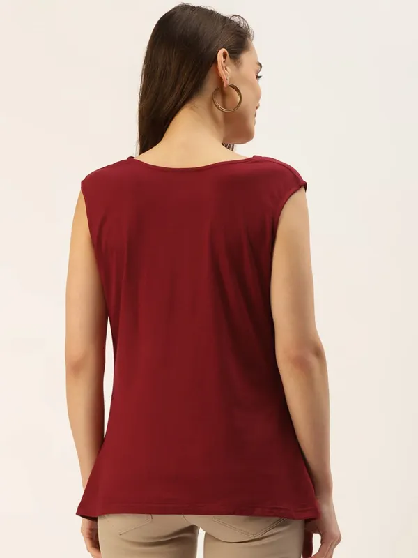 Maroon_Viscose_Tops