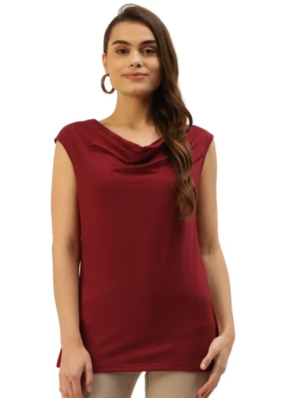 Maroon_Viscose_Tops