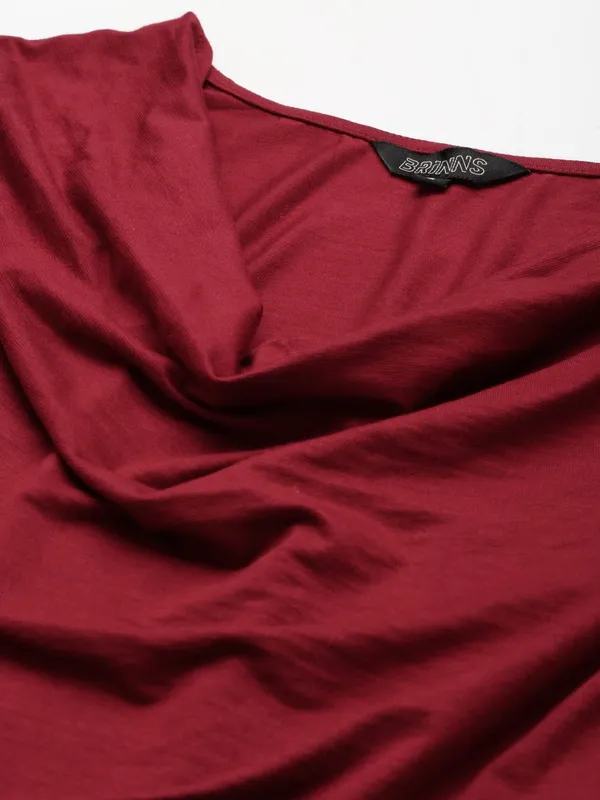 Maroon_Viscose_Tops