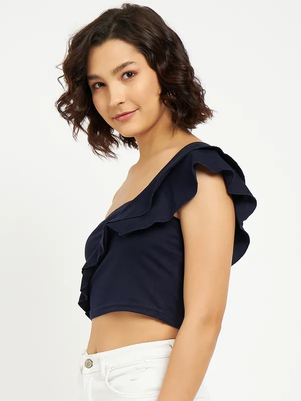 Pure_Cotton_One_Shoulder_Fitted_Crop_Top