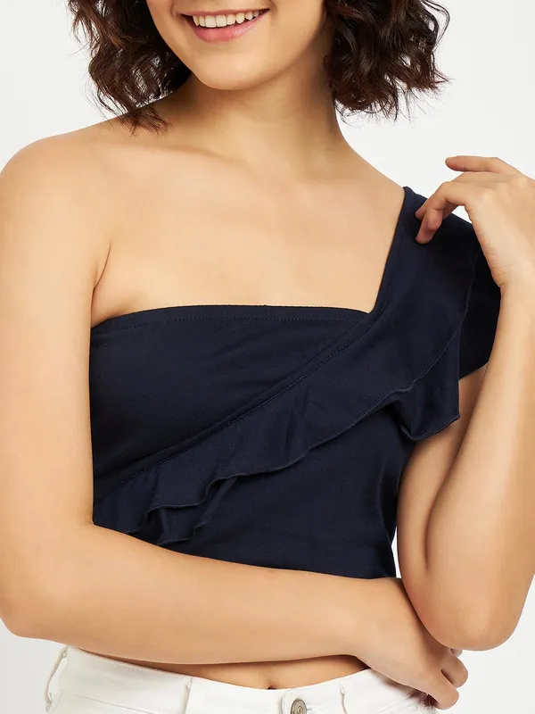 Pure_Cotton_One_Shoulder_Fitted_Crop_Top