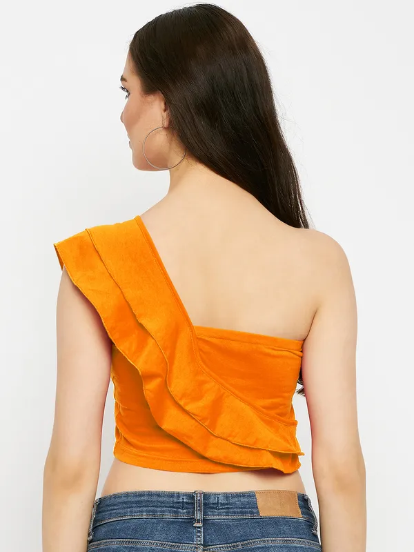 Pure_Cotton_One_Shoulder_Fitted_Crop_Top