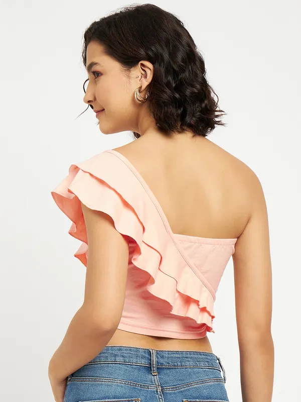 Pure_Cotton_One_Shoulder_Fitted_Crop_Top