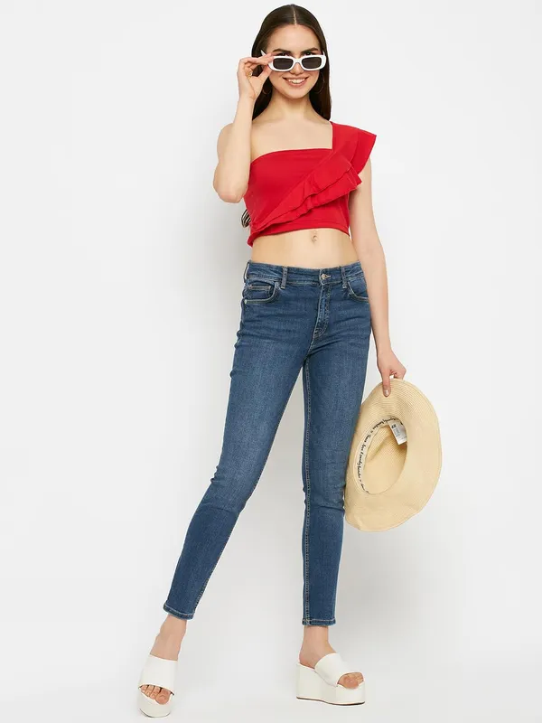 Red_Cotton_Blend_Single_Jersey_Tops