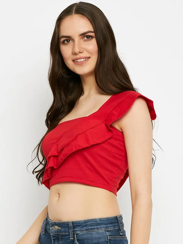 Red_Cotton_Blend_Single_Jersey_Tops