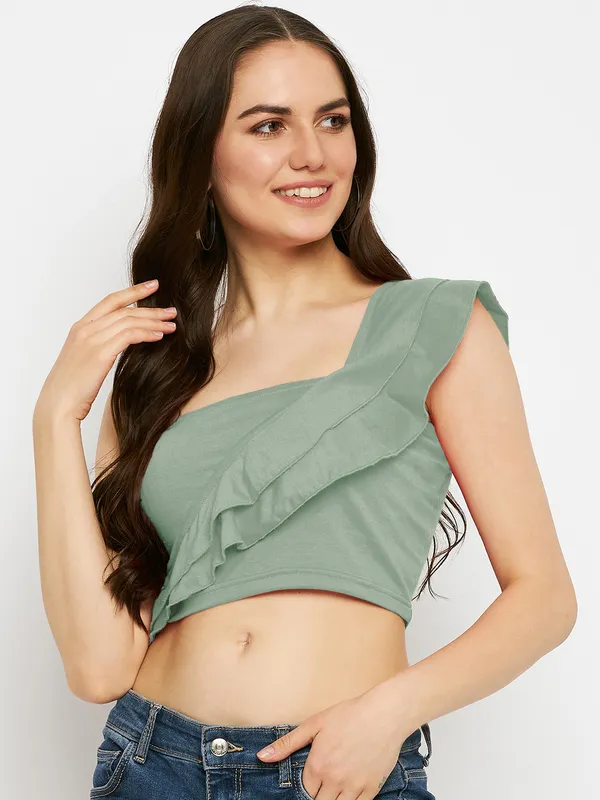 Pure_Cotton_One_Shoulder_Fitted_Crop_Top