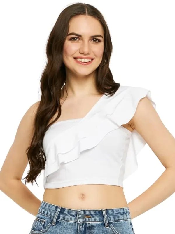 White_Cotton_Blend_Single_Jersey_Tops