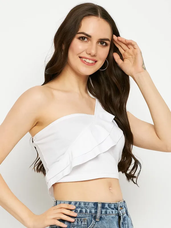 White_Cotton_Blend_Single_Jersey_Tops