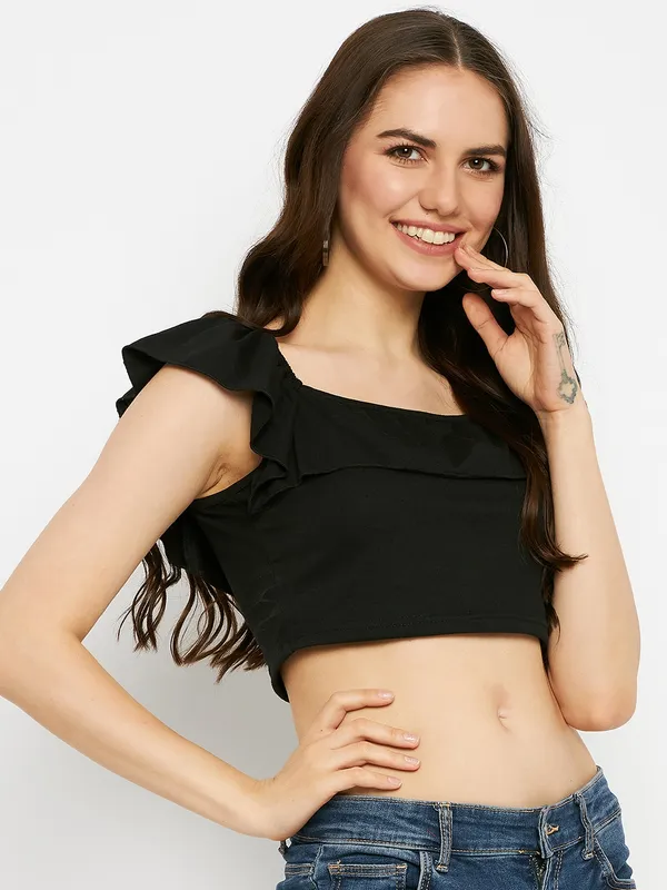 Square_Neck_Flutter_Sleeves_Pure_Cotton_Crop_Top