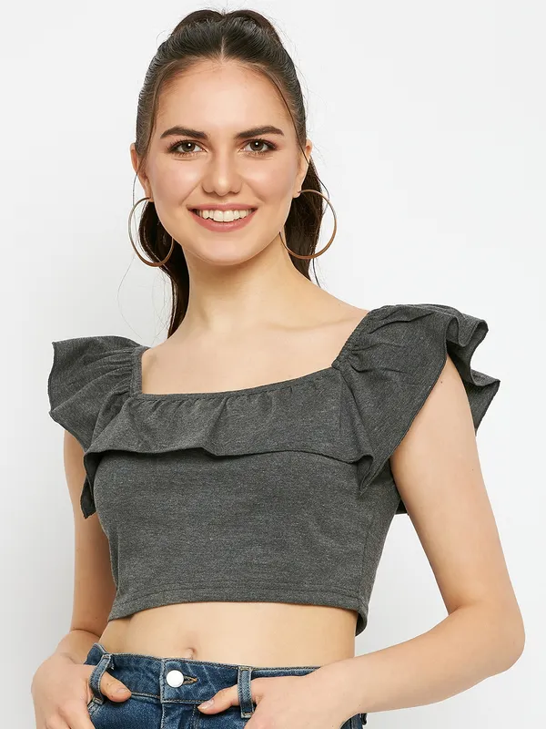 Square_Neck_Flutter_Sleeves_Pure_Cotton_Crop_Top