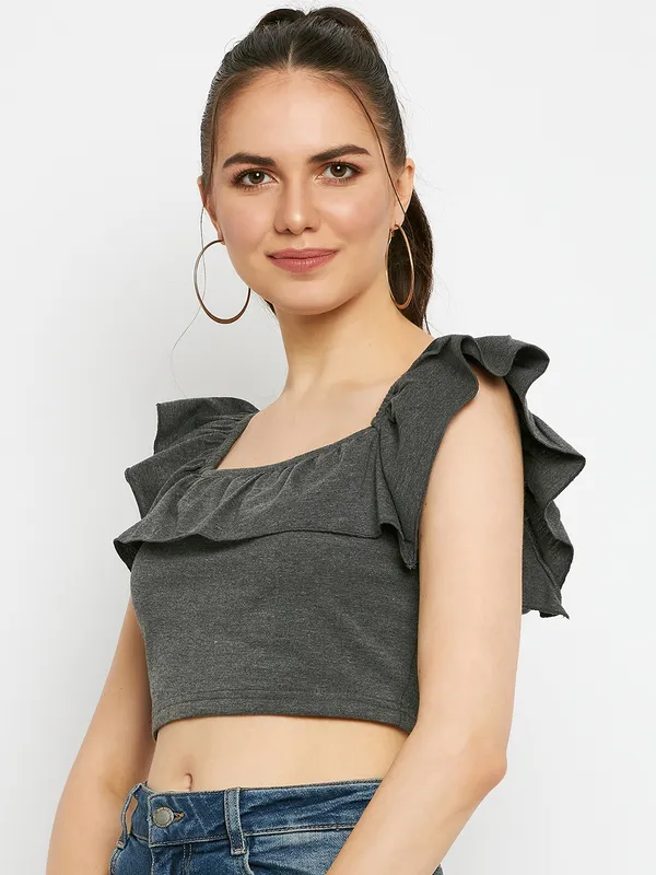 Square_Neck_Flutter_Sleeves_Pure_Cotton_Crop_Top