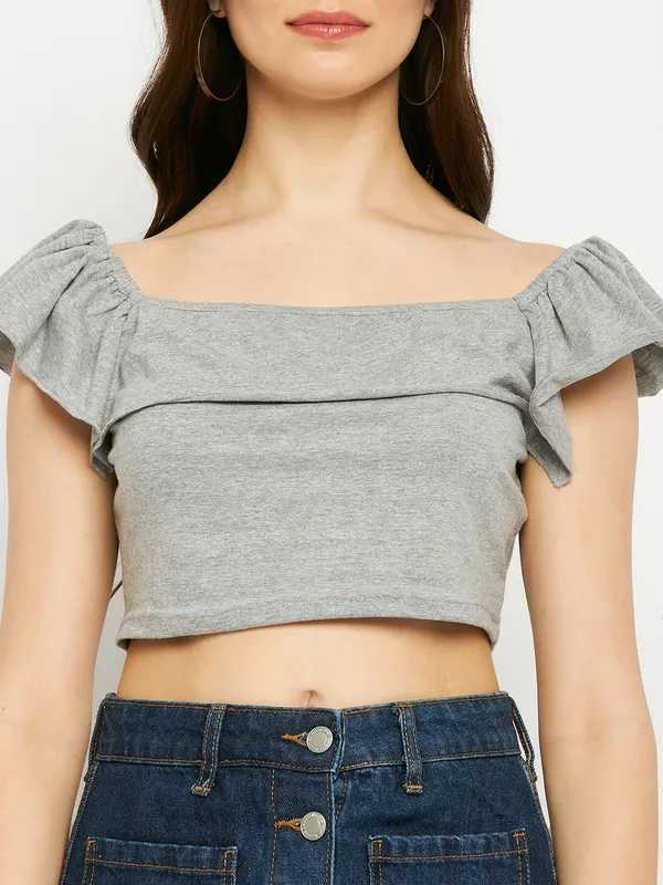Square_Neck_Flutter_Sleeves_Pure_Cotton_Crop_Top