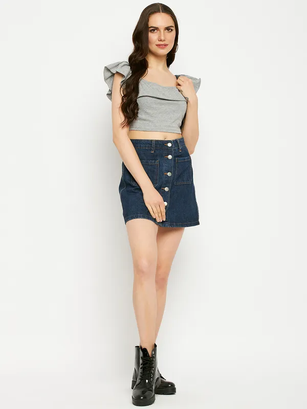 Square_Neck_Flutter_Sleeves_Pure_Cotton_Crop_Top