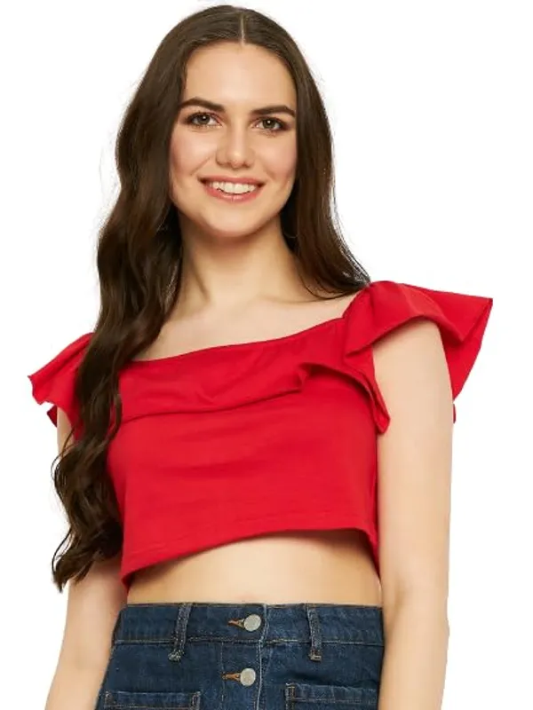 Red_Cotton_Blend_Single_Jersey_Tops
