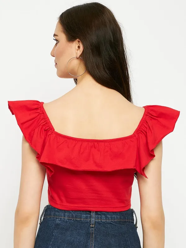 Red_Cotton_Blend_Single_Jersey_Tops