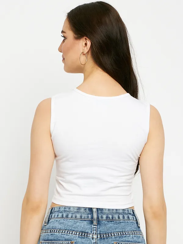 Round_Neck_Cut_Out_Fitted_Crop_Top