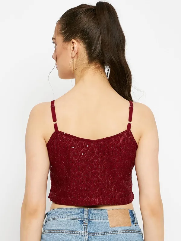 Maroon_Rayon_Sequinn_Tops