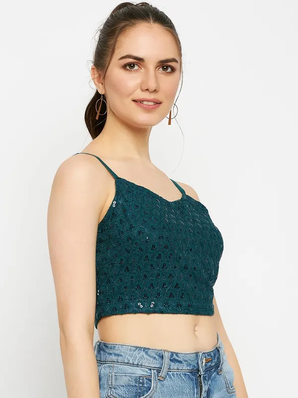 Teal_Rayon_Sequinn_Tops