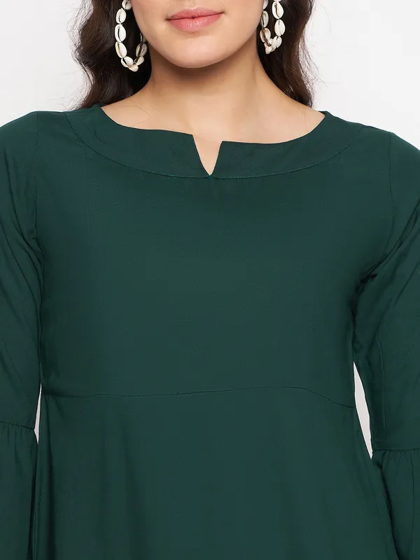 Notched_Neck_Bell_Sleeve_Top