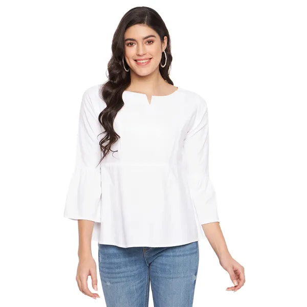 White_Rayon_Solid_Tops