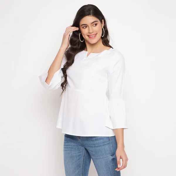 White_Rayon_Solid_Tops