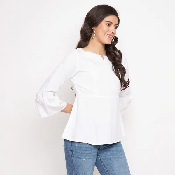 White_Rayon_Solid_Tops