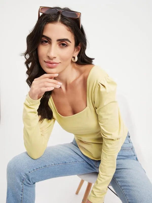 Cream_Cotton_Lycra_Tops