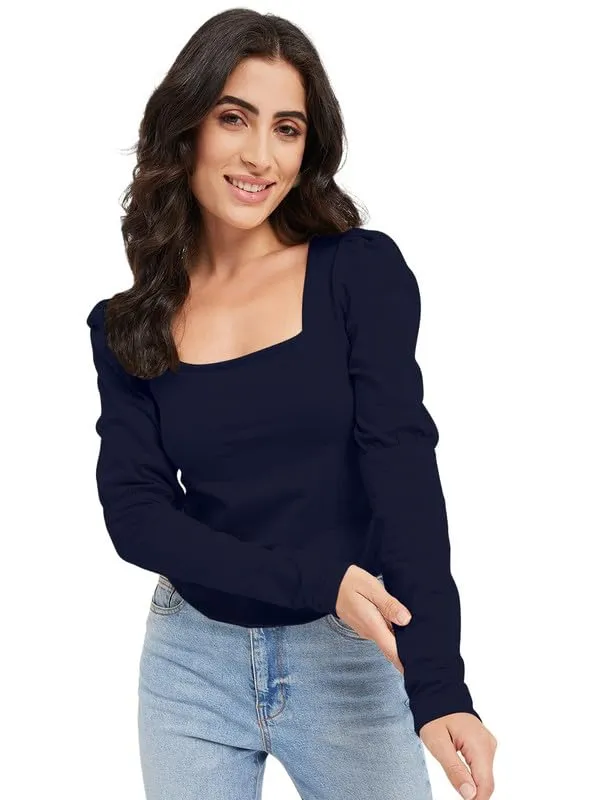 Navy_Cotton_Lycra_Tops