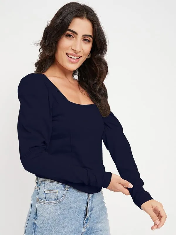 Navy_Cotton_Lycra_Tops