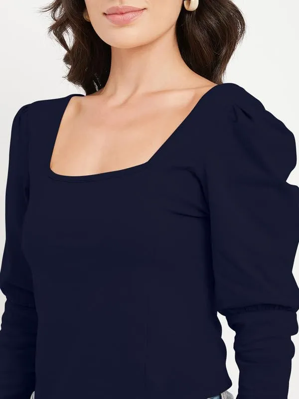Navy_Cotton_Lycra_Tops