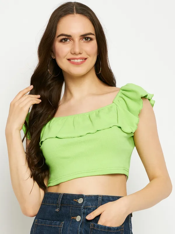 Square_Neck_Flutter_Sleeves_Crop_Top