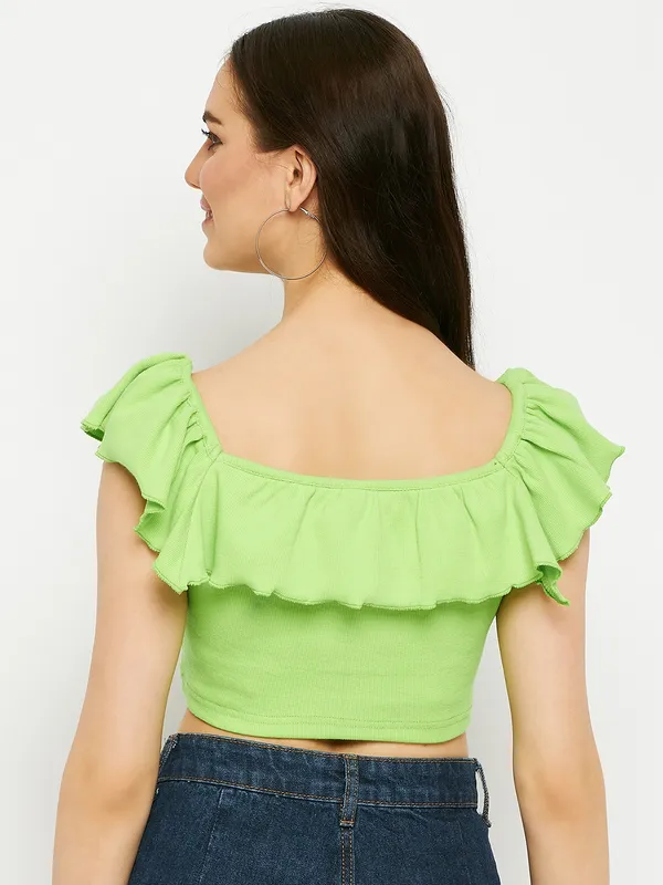 Square_Neck_Flutter_Sleeves_Crop_Top