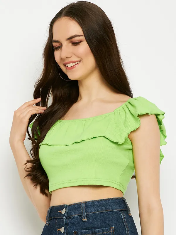 Square_Neck_Flutter_Sleeves_Crop_Top