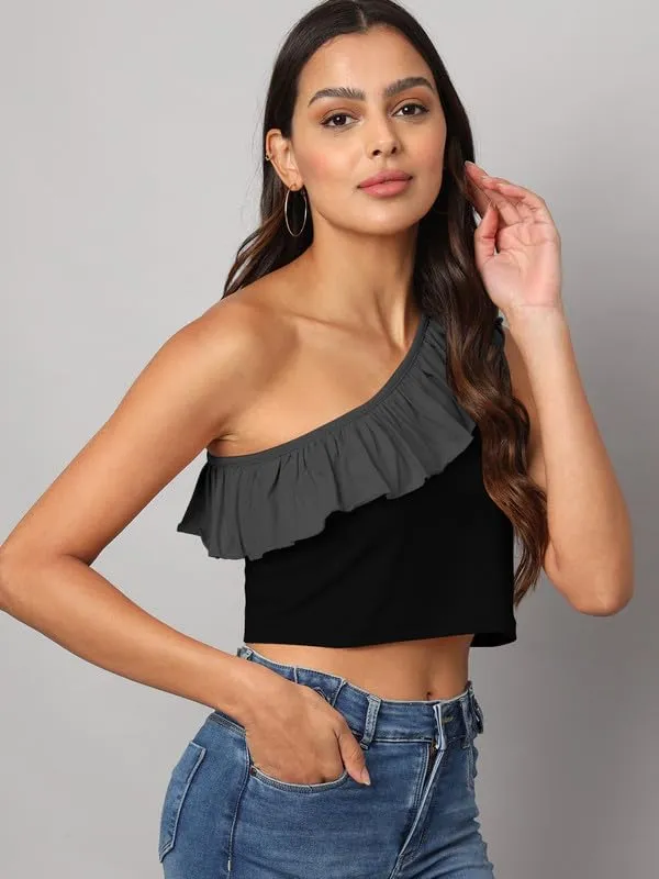 Blackdgrey_Cotton_Blend_Single_Jersey_Tops