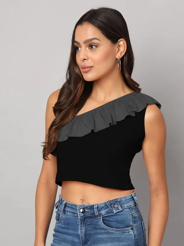 Blackdgrey_Cotton_Blend_Single_Jersey_Tops
