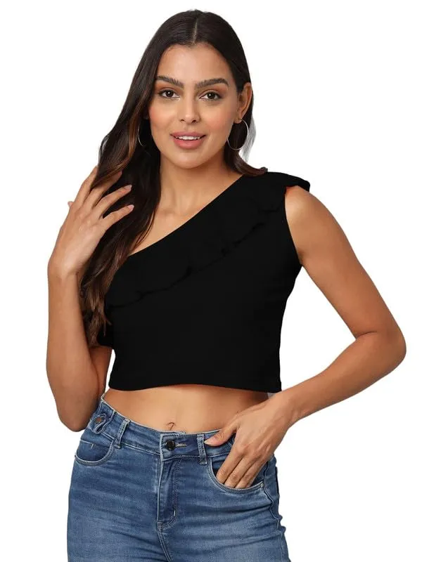 Black_Cotton_Blend_Single_Jersey_Tops
