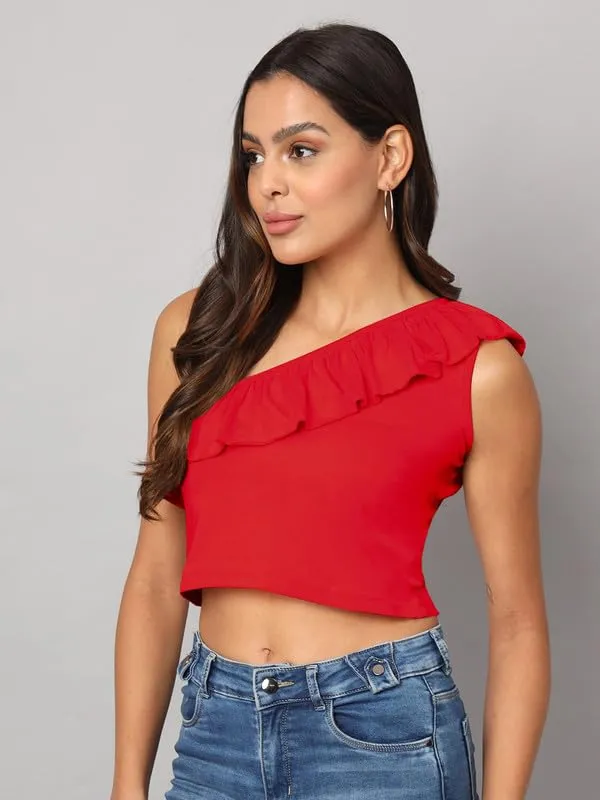 Red_Cotton_Blend_Single_Jersey_Tops
