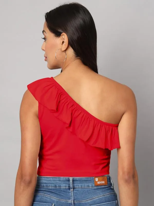 Red_Cotton_Blend_Single_Jersey_Tops