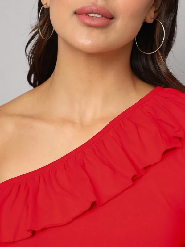 Red_Cotton_Blend_Single_Jersey_Tops