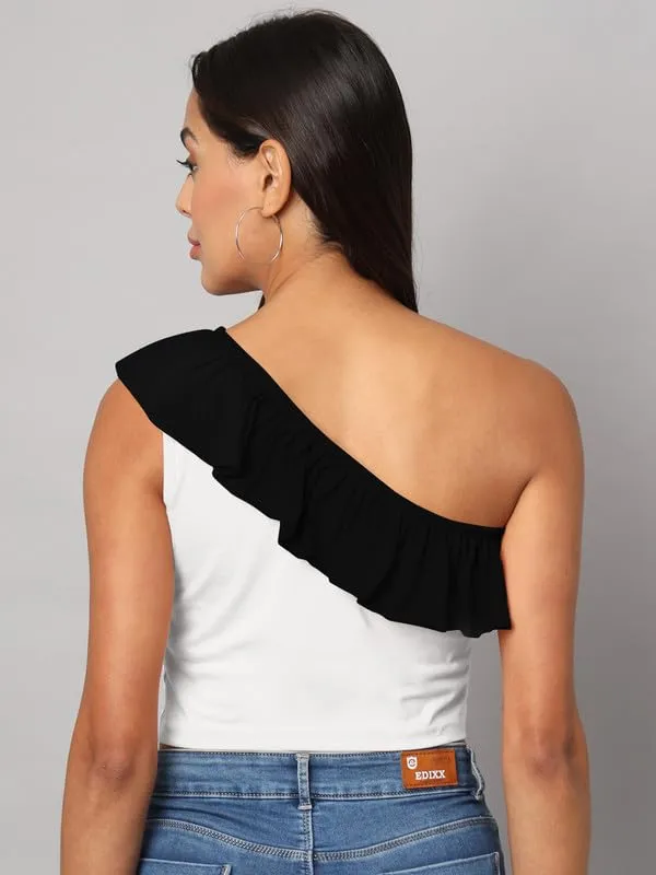 Whiteblack_Cotton_Blend_Single_Jersey_Tops