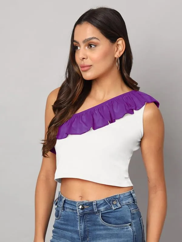 Whitepurple_Cotton_Blend_Single_Jersey_Tops